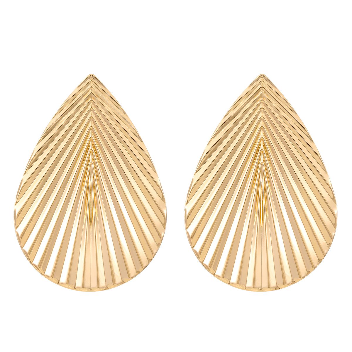 Exaggerated Banana Leaf Water Drop Earrings Necklace suit Women Creative Personality Jewelry suit Three-piece Set Jewelry_ipsvogv.com