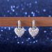 Cao Shi's New Korean Version Goddess Set With Zirconium Peach Heart Earrings, Network Fashion Accessory, Same Style_ipsvogv.com