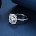 S Silver D Color Mosang 2 Carat Fashionable And Minimalist Women's Four Claw Diamond Ring Live Broadcast_ipsvogv.com