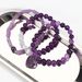 8 cm Cat's Eye Amethyst Natural Stone Bracelet Love Pendant Elastic Adjustable_ipsvogv.com