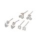 Ins version of Korean women's earring set, niche cherry flower design, zircon inlaid earrings, versatile earrings_ipsvogv.com