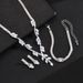 Versatile Elegant Set: Necklace, Earrings, Bracelet, Light Luxury Niche High-end Jewelry Three-piece Set_ipsvogv.com