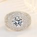 Luxurious Moissanite Sparkling Men's Full Diamond Platinum Gold Plated Inlaid Dominant Ring_ipsvogv.com
