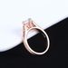 Classic jewelry Korean simple engagement jewelry Zircon rose gold plated women's ring_ipsvogv.com