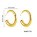 Popular Glossy Texture Fashionable Simple Stainless Steel C Shaped Earrings Geometric Circle Earrings_ipsvogv.com