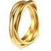 Triple Titanium Steel Couple's Rotation Anti Anxiety Ring Bracelet_ipsvogv.com
