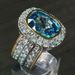 Cao Shi Luxurious Color Separation Zircon Ring, Women's Wedding Ring Gift, Head Accessories_ipsvogv.com