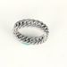 Stainless Double Woven Cuban Chain Steel Color, Simple And Fashionable Trendy Ring, Multiple Sizes_ipsvogv.com