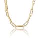 New Clavicle Chain Full Of Zircon Real Gold Electroplating Men And Women Paper Clip Button Necklace_ipsvogv.com