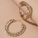E8606 Exaggerate Personality Big Circle Chain Trendy Street Auction Hot selling Earrings_ipsvogv.com