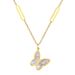 Body 【 Full Titanium Steel 】 Beimu Butterfly Personality Minimalist Gold Necklace In The Wind Furnace Female INS Mesh 【 】_ipsvogv.com