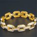 Prismatic Quadrilateral Hip Hop Men's Cuban Bracelet Bangle Chain_ipsvogv.com