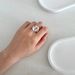 S Pure Cuban Chain Tank Ring, Bright Silver Versatile Casual Ring For Men And Women, Cool Style Adjustable_ipsvogv.com