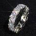 Cao Shi Handmade Set Full Circle, Single Row Triangular Titanium Zircon Ring, Female Gift Ring_ipsvogv.com