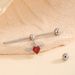 Personalized Hip Hop Ear Bridge Nails Red Heart Shaped Design Piercing Earrings Versatile Net Celebrity Ear Bone Nails_ipsvogv.com