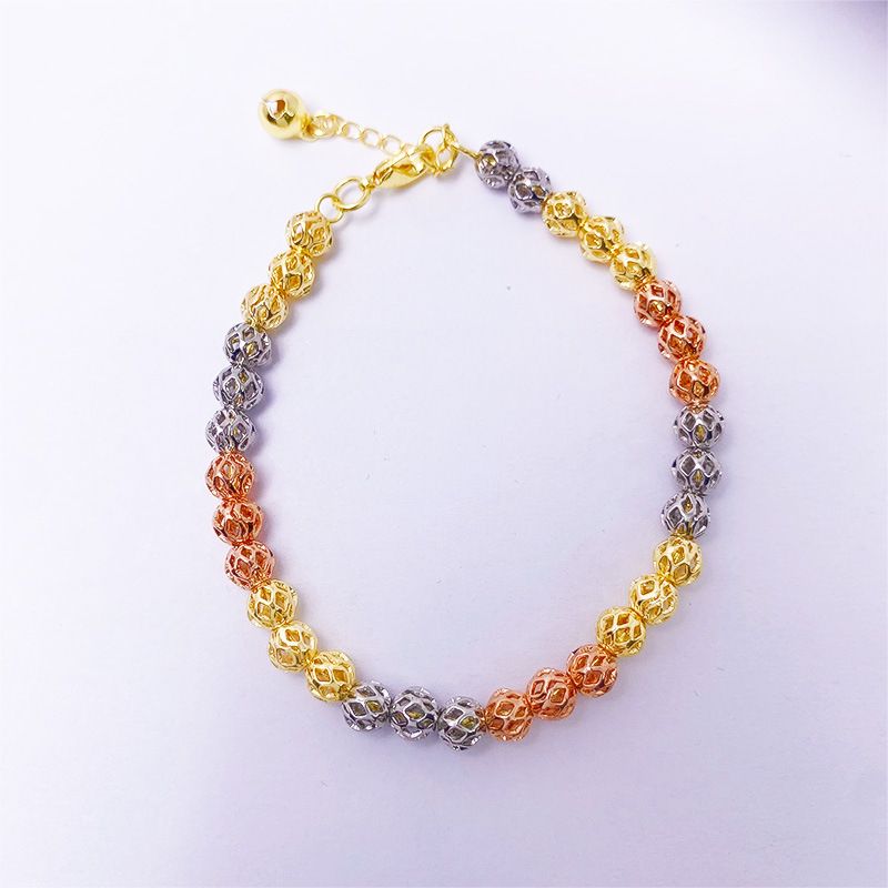 High grade mixed color bracelet transfer bead bracelet adjustable fashion jewelry smooth knife pattern beads_ipsvogv.com