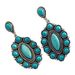New Bohemian Leather Hot Selling Geometric Turquoise Exaggerated Earrings_ipsvogv.com