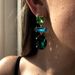E9626 diamond studded exude a gentlemanly socialite style, with exaggerated contrasting color and multi cut earrings_ipsvogv.com