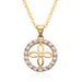 Unisex Micro Inlaid Zircon Simple Light Luxury High End Round Love Heart Pendant Necklace_ipsvogv.com