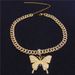 Fashion Jewelry Micro-inlaid Rhinestone Fashion Cuba Big Butterfly Necklace 12mm Hip Hop Chain_ipsvogv.com
