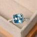 Women's Fashion Jewelry Square Dark Light Blue Crystal Zircon Flash Diamond Party Wedding Ring_ipsvogv.com
