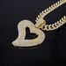 Unisex Alloy Necklace Men And Women's New Big Heart Pendant Hip Hop Personality Fashion Rap Diamond Pendant_ipsvogv.com