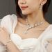 Crystal Rhinestone Bridal Jewelry Set - Necklace, Earrings & Bracelet (3-Piece, High-End Wedding Collection)_ipsvogv.com