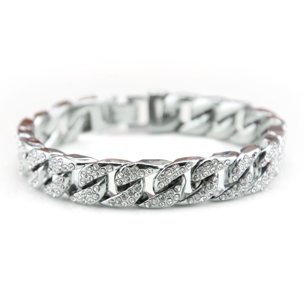 Personalized Accessories Rap Full Diamond Hiphop Fashion Street Dance Men's Bracelet_ipsvogv.com