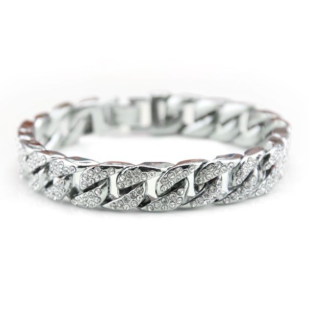 Personalized Accessories Rap Full Diamond Hiphop Fashion Street Dance Men's Bracelet_ipsvogv.com