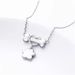 Love Necklace For Women, Fashionable Drop Glue Bone, Cute Dog Paw, Black Silver Jewelry Pendant_ipsvogv.com