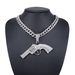 Unisex Jewelry Pistol Diamond Alloy Pendant Men's Personality Exaggerated Rap Trend Hip Hop Style Pendant_ipsvogv.com