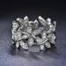 Cao Shi's Korean version of the high-end floral ring, butterfly dancing, exquisite leaves, rings, branches, vines,_ipsvogv.com