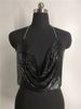 Nightclub sexy seduction sequined diamond thin belt neckline V-neck short top top_ipsvogv.com