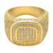 Men's Jewelry Gold Plated Micro Inlaid Zircon Ring Hiphop CZ Ring Hip Hop Men's Full Diamond Ring_ipsvogv.com