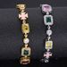 Men's Jewelry Set Fashion Hip Hop Colored Gemstone Ladies Necklace Jewelry Accessories High Grade Zircon Men's Bracelet_ipsvogv.com