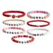 Sweet And Cool Instagram Style Strawberry Soft Ceramic Bead Bracelet, Women's Bohemian Letter Elastic Bracelet Bracelet_ipsvogv.com
