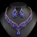 2025 Duoduo Bride Necklace And Earring Set Large Water Drop Wedding Banquet Dress Accessories Matching_ipsvogv.com