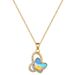 】 Colorful 【 Butterfly Zircon Light Luxury Charm Gorgeous Full Diamond Necklace Women's Versatile Clavicle Titanium 【 】_ipsvogv.com
