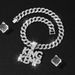 Letter KINGKEMP Alloy Pendant Hip-hop Trend Full Diamond Fashion Cuban Chain Necklace Jewelry_ipsvogv.com