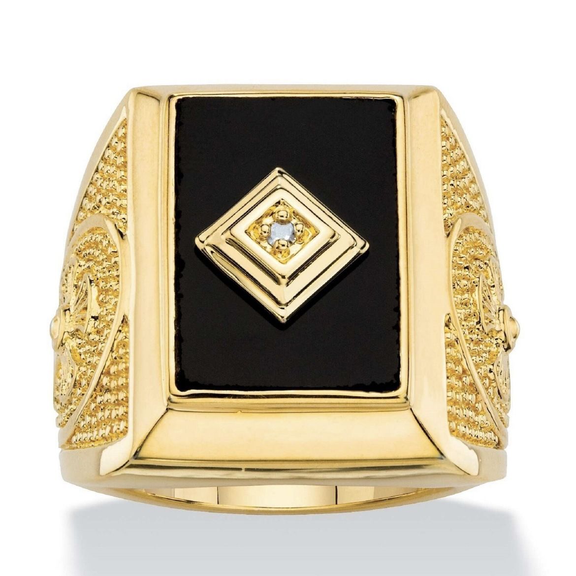 gold-plated Simple And Fashionable Square Men's Ring, Hip-hop Accessory_ipsvogv.com