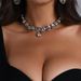 New Rhinestone Accessories, Simple High-end Necklace Set, Multi-layer Round Earrings Jewelry Set_ipsvogv.com