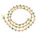 2mm Zircon Tennis Hip-Hop Mixed Weave Flower Shape Three-Prong Stacked Colorful Necklace_ipsvogv.com