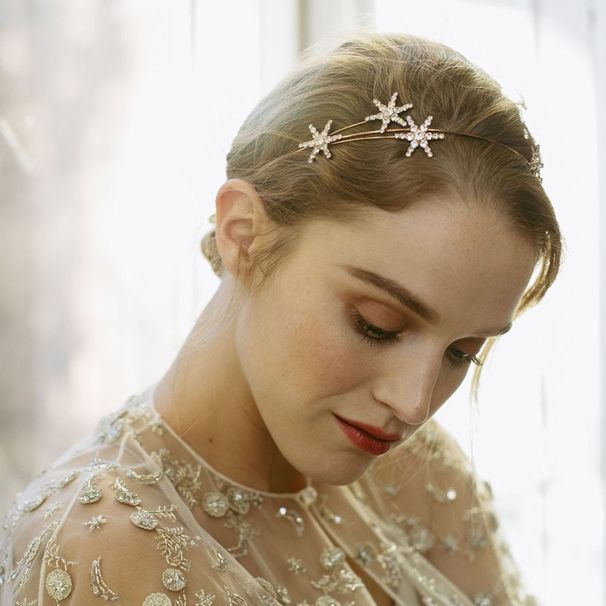 rhinestone stars headband ins Wind Crystal headband Bride wedding headdress exquisite Crown custom headband_ipsvogv.com