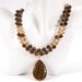 Sugar Cube Crystal 8mm Round Beads Tiger Eye Stone Ted Stone Natural Semi Precious Stone Sweater Chain Necklace Handmade_ipsvogv.com