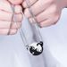 simple black and white cat hug stitching pendant niche design couple chain clavicle chain stainless steel necklace batch_ipsvogv.com