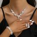 Women’s Jewelry Set Fashion Jewelry Bridal Jewelry Pearl Rhinestone Necklace Earrings Set Chain Jewelry_ipsvogv.com