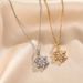 New Full Diamond Snowflake Titanium Steel Necklace Women, Fashionable, Classic, Light Luxury Feeling, Collarbone Chain,_ipsvogv.com