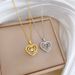 】 Love 【 Double Layered Dynamic Light Luxury Charm Gorgeous Full Diamond Necklace Women's Versatile Clavicle Titanium 【 】_ipsvogv.com