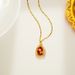 New Fashion Trend White Red Green Micro Inlaid Zircon Water Droplet Pendant Titanium Steel Necklace For Women_ipsvogv.com