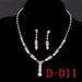 New Bride Jewelry Two-Piece Set Necklace Earrings Wedding Dress Accessories_ipsvogv.com